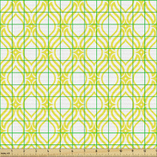 Geometrik Parça Kumaş Soft Pastel Tonda Süslemeli Oval Motifler