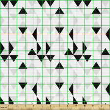 Geometrik Parça Kumaş Akromatik Tekrarlı Mozaik Üçgenler Deseni