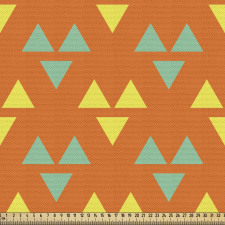 Geometrik Parça Kumaş Tekrarlı Sevimli Simetrik Kalp Üçgenler 