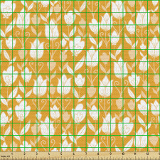 Çiçek Parça Kumaş Romantik Artistik Tekrarlı Lale Motifleri 