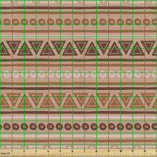 Etnik Parça Kumaş Tribal Afrika Geometrik Desenli Çizgili Üçgen