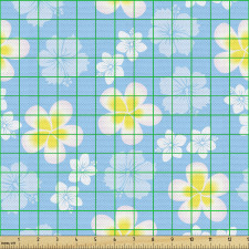 Hawaii Parça Kumaş Pastel Yumuşak Tonda Klasik Aloha Çiçekleri 