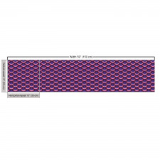 Geometrik Parça Kumaş Tekrarlı Dalgalı Süslü Balık Pulu Motifi