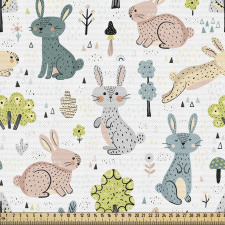 İskandinav Parça Kumaş Modern Sade Yaratıcı Tavşanlar Tasarımı