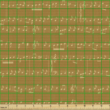 Müzik Parça Kumaş Kahve Tonlarında Minimal Stil Notalar Tasviri