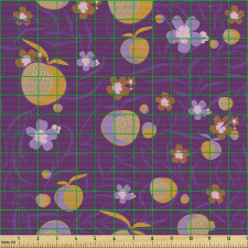 Doğa Parça Kumaş Egzotik Meyveler ve Çiçekler Tasarımlı Desen