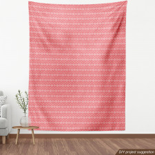 Boho Parça Kumaş Pembe Tonlarında Oval Bohem Modern Süslemeler