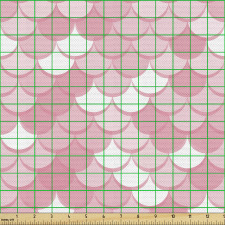 Pastel Parça Kumaş Deniz Kızı Kuyruğu Görünümde Pul Deseni