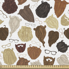 Hipster Parça Kumaş Popüler Kültürel Erkek Sakalları Çizimi