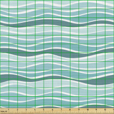 Karalama Parça Kumaş Kıvrımlı Çizgiler ile Okyanus Dalgaları