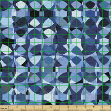 Soyut Parça Kumaş İç İçe Geçmiş Dairesel Geometrik Şekiller
