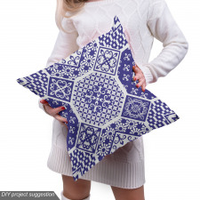 Soyut Parça Kumaş Tekrarlı Geometrik Motifli Patchwork Deseni