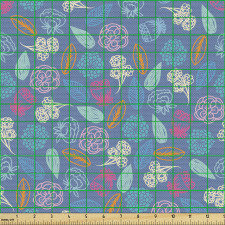 Çiçekli Parça Kumaş Rengarenk Farklı Desenli Floral Dizayn