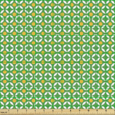 Mozaik Parça Kumaş Soyut Geometrik Küçük Dairesel Çiçek Motifi