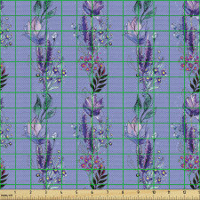 Sanatsal Parça Kumaş Sulu Boya Tasarımlı Romantik Çiçek Buketi