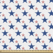 Vatansever Parça Kumaş Amerikan Bayrağı Temalı Parlak Yıldızlar