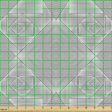 İllüzyon Parça Kumaş Kare Üçgen ve Yoğun Çizgiler ile Şık Desen