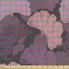 Yaratıcı Parça Kumaş İnce Çizgiler ile Detaylı Çiçek Yaprakları