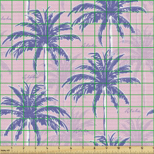 Tropikal Parça Kumaş Pastel Tonda Palmiye Ağaçları Deseni 