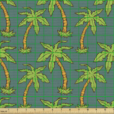 Tropikal Parça Kumaş Tekrar Eden Palmiye Ağaçları İlüstrasyonu