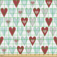 Romantik Parça Kumaş Küçük Simetrik Geometrik Kalp Şekilleri 