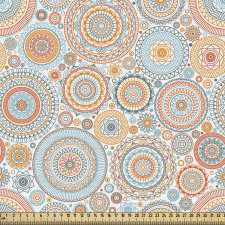 Mandala Parça Kumaş Geometrik Rengarenk Bohem Daireli Desen