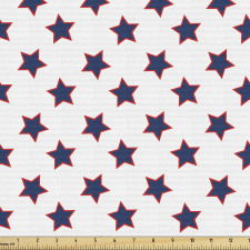 Ulusal Parça Kumaş Amerikan Bayrağı Temalı Yıldızlar Deseni