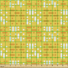 Retro Parça Kumaş Parlak ve Eğlenceli Noktalar ve Kısa Çizgiler