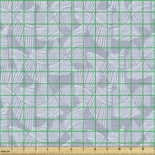 Geometrik Parça Kumaş Yatay ve Dikey Kıvrımlı Çizgiler Deseni