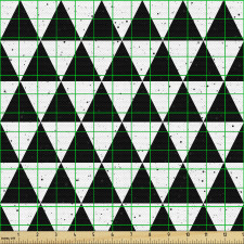 Geometrik Parça Kumaş Monokrom Küçük Üçgenler Mozaik Deseni