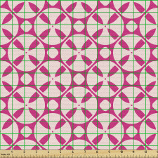 Geometrik Parça Kumaş Tekrarlı Basit Şık Daire Kare Çizimleri