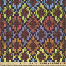 Soyut Parça Kumaş Tekrar Eden Rengarenk Kilim Motifleri Deseni