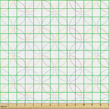 Geometrik Parça Kumaş Rengarenk Soft İç İçe Geçmiş Halkalar 