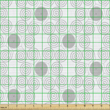 Geometrik Parça Kumaş Akromatik Küçük İlüzyonel Sarmal Daireler