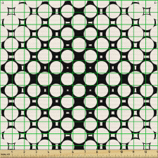 Geometrik Parça Kumaş Tekrarlayan Daire Desenli