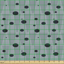 Soyut Parça Kumaş Geometrik Zemin Üzerinde Puantiyeli Motifler