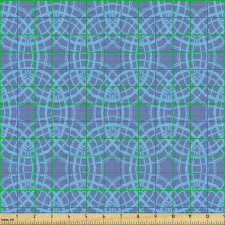 Geometrik Parça Kumaş Soyut Mozaik Görünümlü Sarmal Halkalar