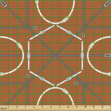 Çizgili Parça Kumaş Geometrik Altıgen Daire Formda Kemer Deseni