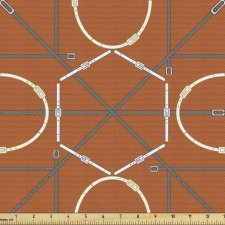 Çizgili Parça Kumaş Geometrik Altıgen Daire Formda Kemer Deseni