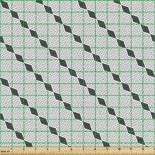 Geometrik Parça Kumaş Monokrom Zikzaklı Dalgalı Çapraz Çizgiler