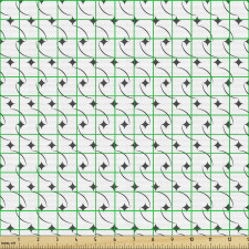 Geometrik Parça Kumaş Sade Küçük Soyut Yıldızımsı Dalgalı Motif