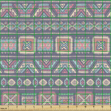 Etnik Parça Kumaş Rengarenk Geometrik Bohem Otantik Motifler