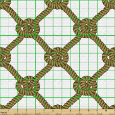 Simetrik Parça Kumaş Halat Düğümleri ile Geometrik Desenler