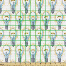 Yaratıcı Parça Kumaş Işık Saçan Ampullerin Karikatür Çizimi