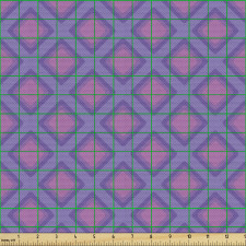 Geometrik Parça Kumaş Mor Tonlarında Küçük Devamlı Karolar 