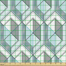 Geometrik Parça Kumaş Devamlı Altıgen Formda Elmas Motifleri