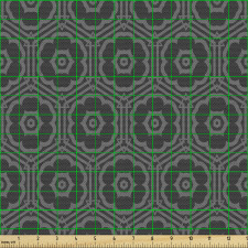 Geometrik Parça Kumaş Altıgen Sarmal Formda Soyut Çiçek Deseni