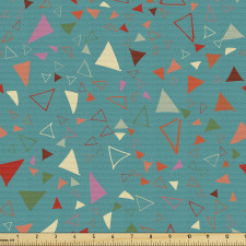 Geometrik Parça Kumaş Rengarenk Modern Sanatsal Üçgen Çizimleri