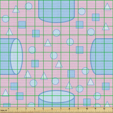 Geometrik Parça Kumaş Sevimli Tatlı Küp Kare ve Üçgen Motifleri