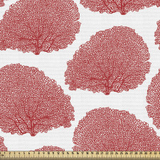 Doğa Parça Kumaş Soyut Sanatsal Devamlı Deniz Mercanları Çizimi